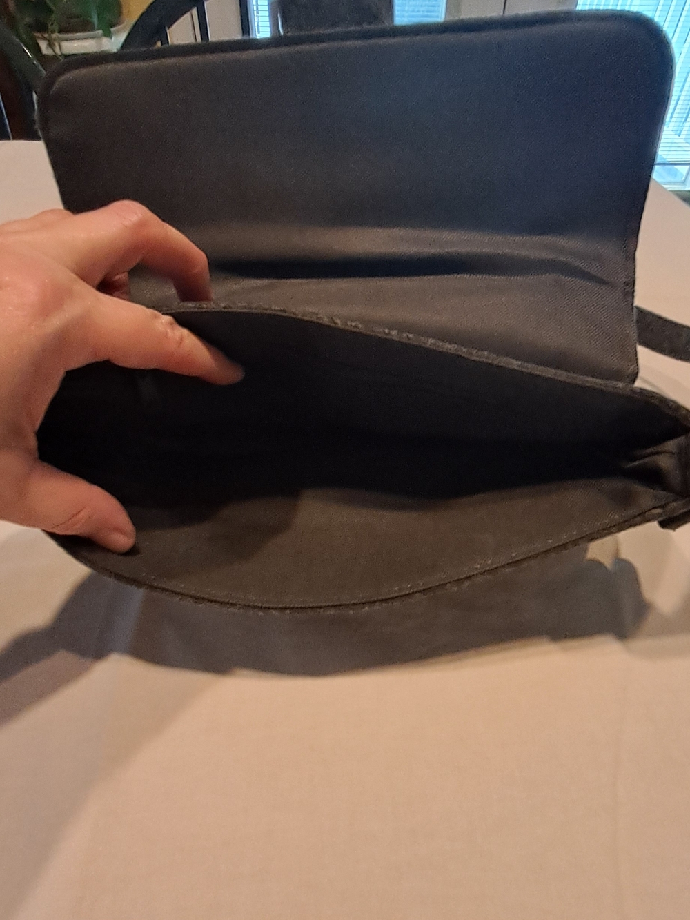 Classic Gray Shoulder Bag with Buckle Accent - Picture 3 of 3